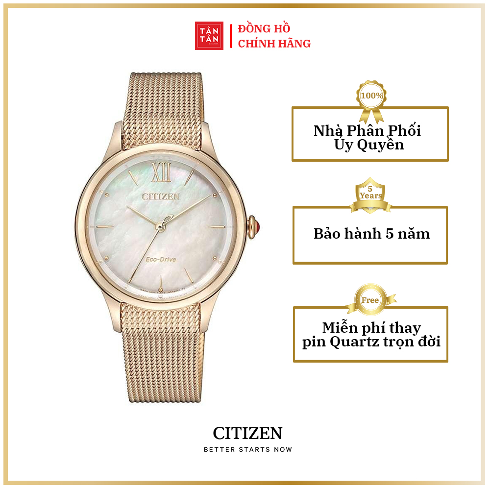 Đồng hồ Nữ Citizen Eco-Drive EM0813-86Y 32.5mm