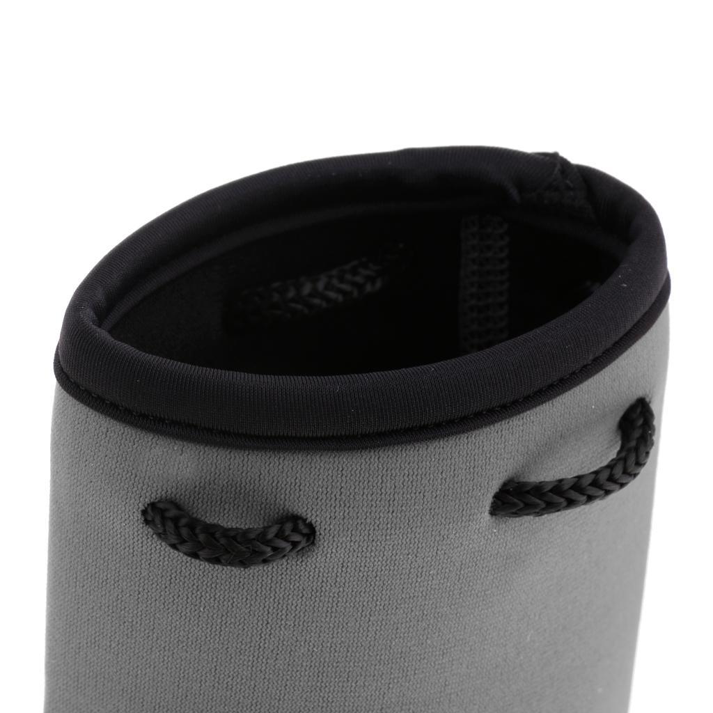 2pcs Black & Grey Neoprene Insulated 500ml Sports Drink Water Bottle Cover Sleeve Holder with Drawstring & Clip 175 x 64mm