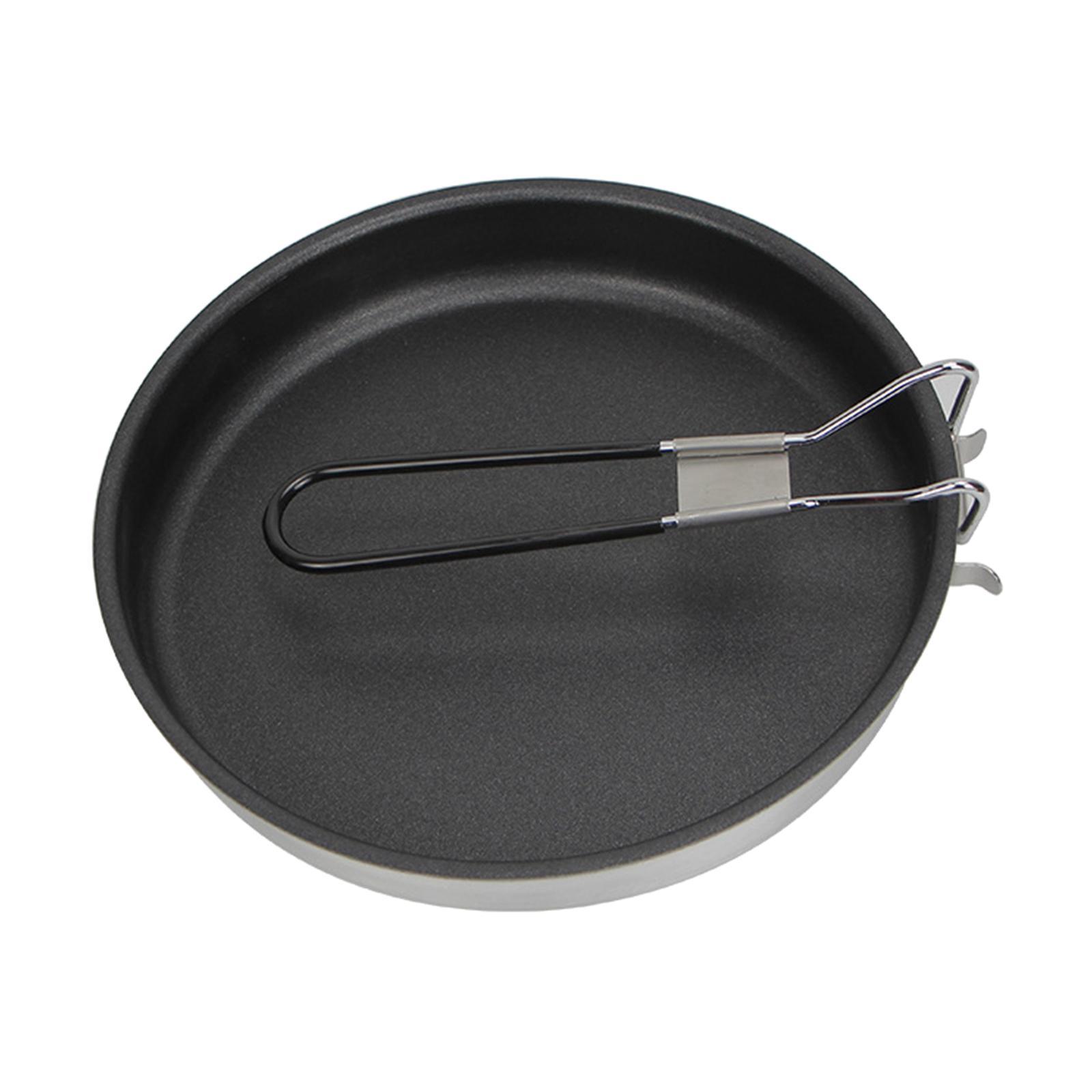 Frying Pan Camping Cookware Folding Handle Folding Pot for Backpacking