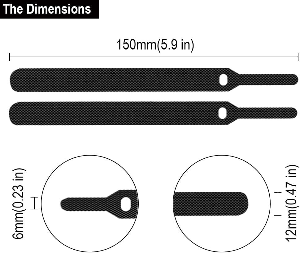 Bộ 50 Dây Nylon Có Thể Tái Sử Dụng Dây Cáp, Có Thể Điều Chỉnh Móc và Vòng Cáp Dây Cho Dây Và Quản Lý Cáp Dây Cáp Màu Đen