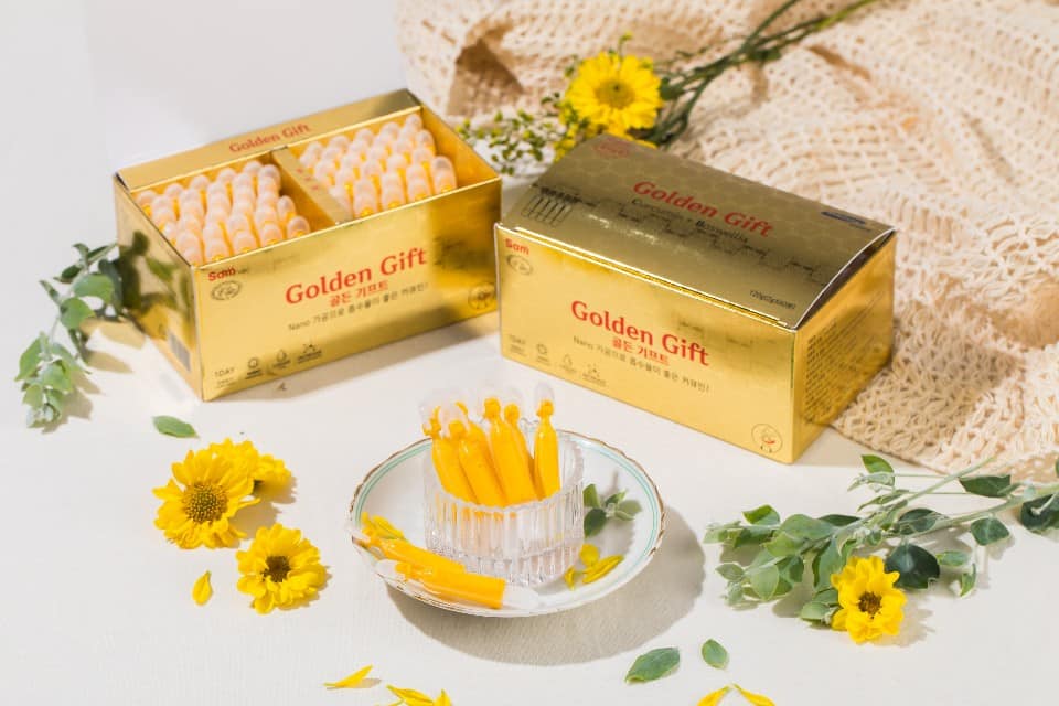 Tĩnh nghệ nano Curcumin Golden Gift Plus hộp 60 tuýp