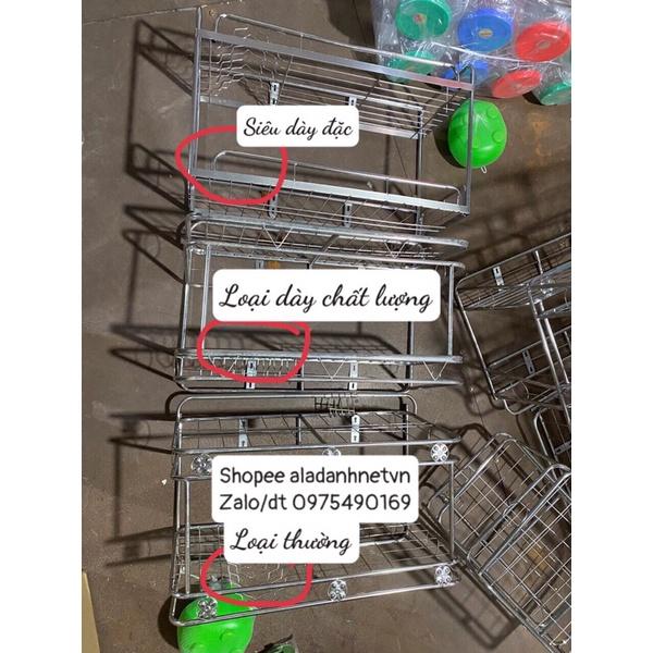Kệ, trạn úp chén, bát gắn tường inox 2 tầng, ống đũa inox -hàng đẹp