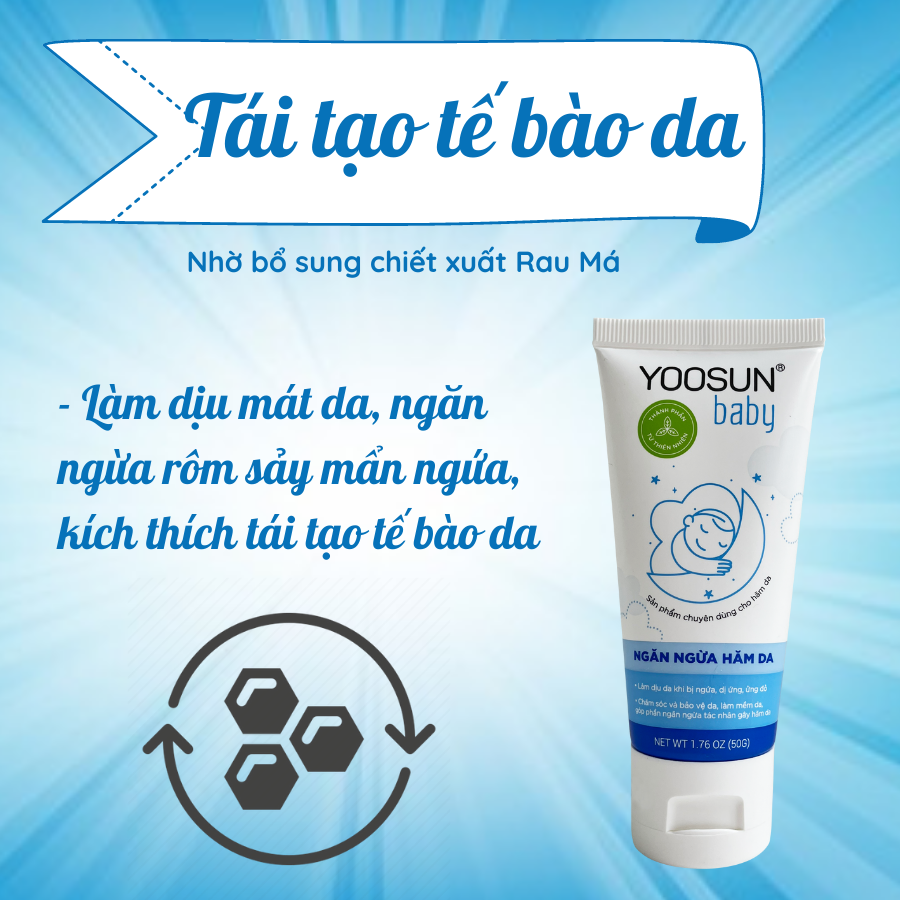 Kem ngăn ngừa hăm da, dịu mẩn ngứa YOOSUN Baby 50g