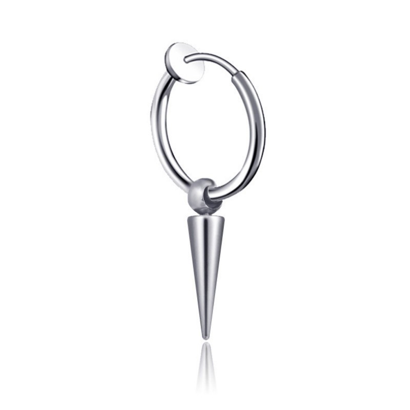 Bông Tai Nam Loại Kẹp Ko Cần Bấm Lỗ Tai Titan Ko Đen TT 2575 – 1 Chiếc
