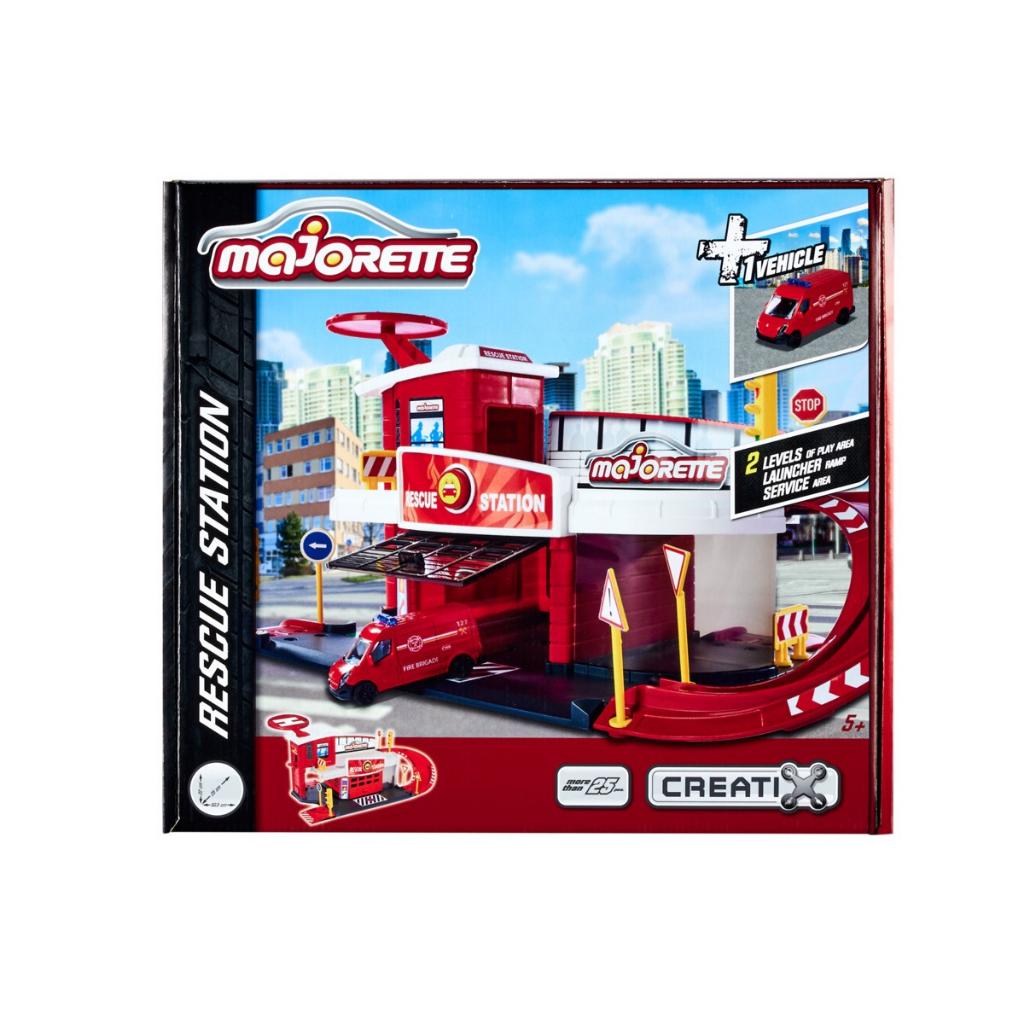 Xe Mô Hình MAJORETTE Creatix Rescue Station + 1 vehicle 212050038