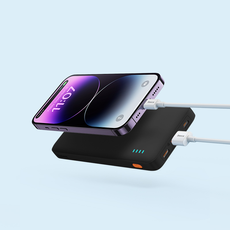 Sạc Dự Phòng OS-Baseus Airpow Fast Charge Power Bank 10000mAh 20W (Kèm cáp USB to C, 30cm)(Hàng chính hãng)