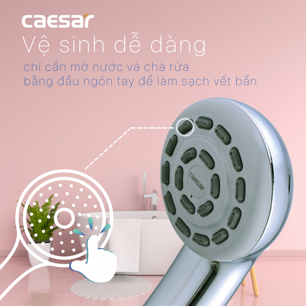 Bát "Tay" Sen 1 Chức Năng CAESAR SH212