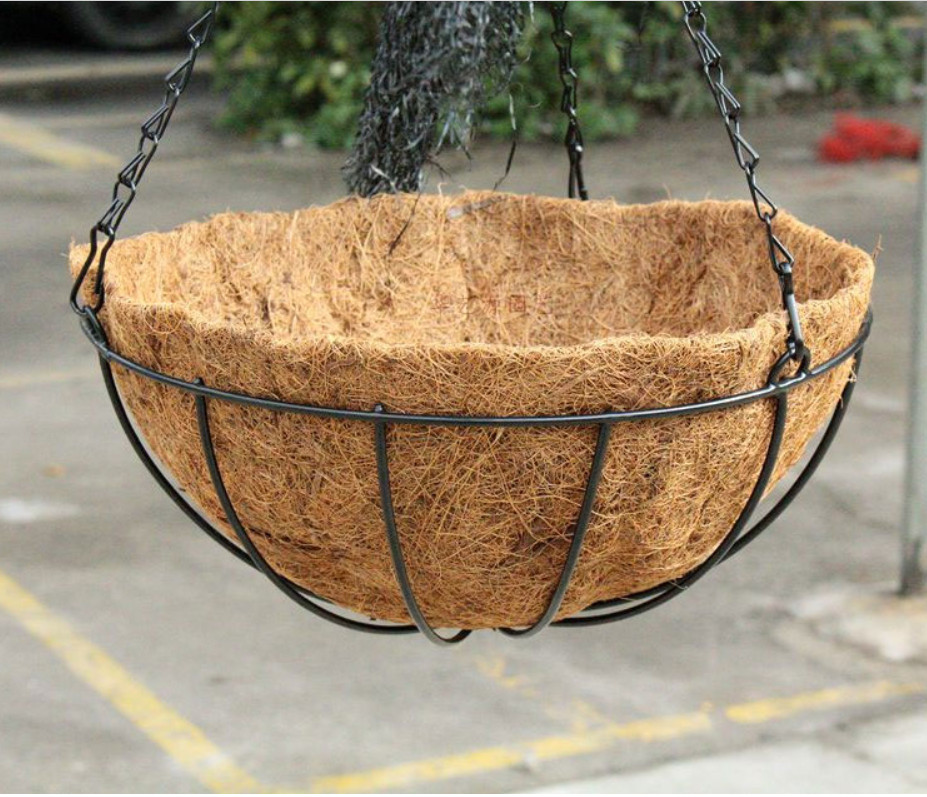 Chậu hoa xích treo - Chậu treo xơ dừa nghệ thuật