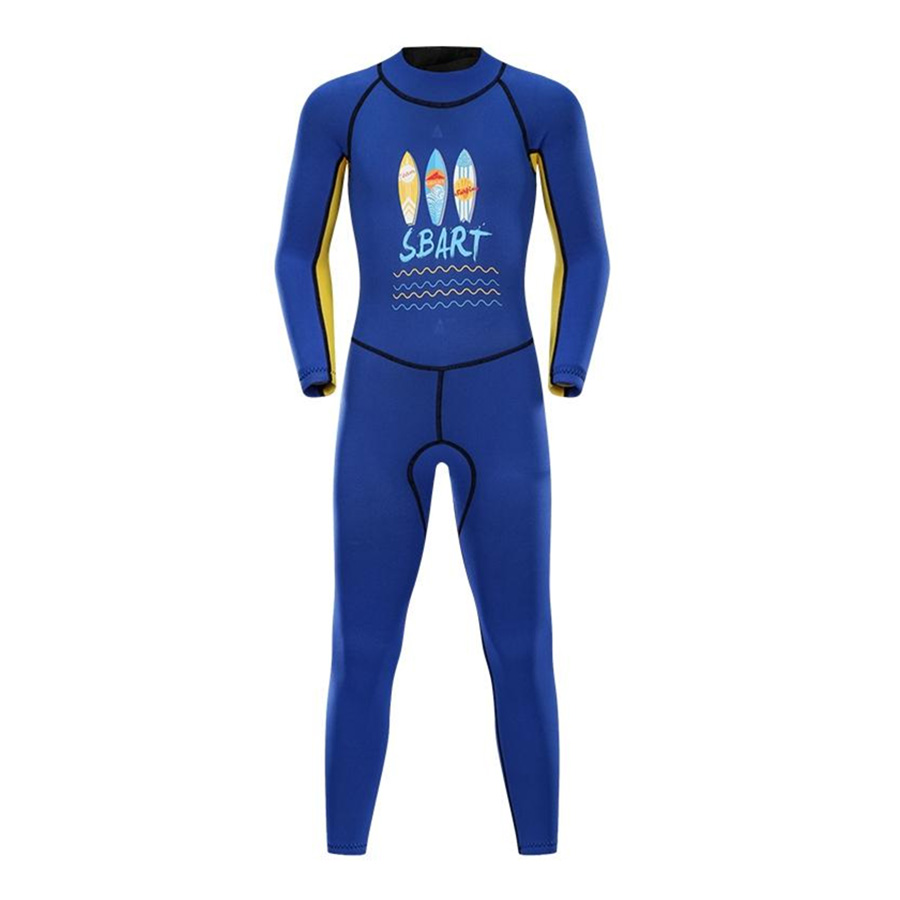 Children's 2MM Neoprene Wetsuit One-Piece Long-Sleeved Swimsuit  Jellyfish Diving Suit