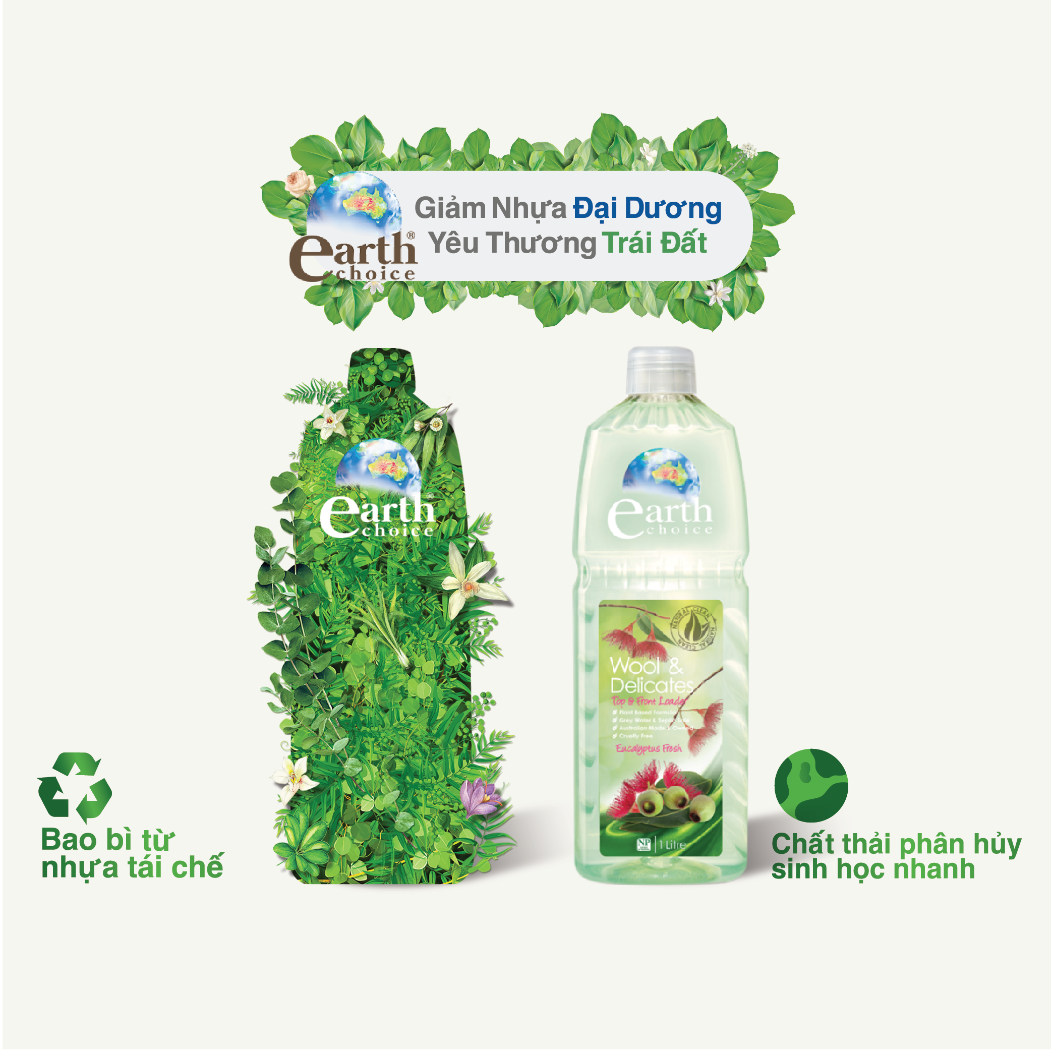 Nước giặt dành cho loại vải cao cấp Earth Choice 1L