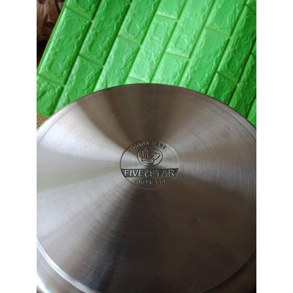 Nồi luộc gà inox fivestar 28cm, ba đáy, dùng bếp từ