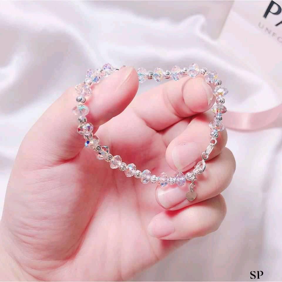 Lắc tay pha lê bạc ta lấp lánh