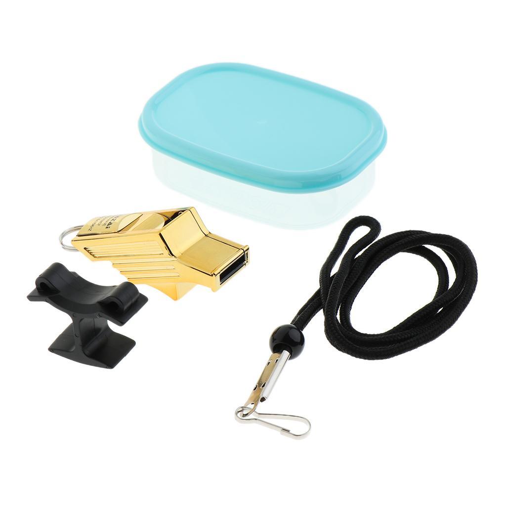 2X Referee Whistle Emergency Whistles Survival Rescue Signaling Device Gold