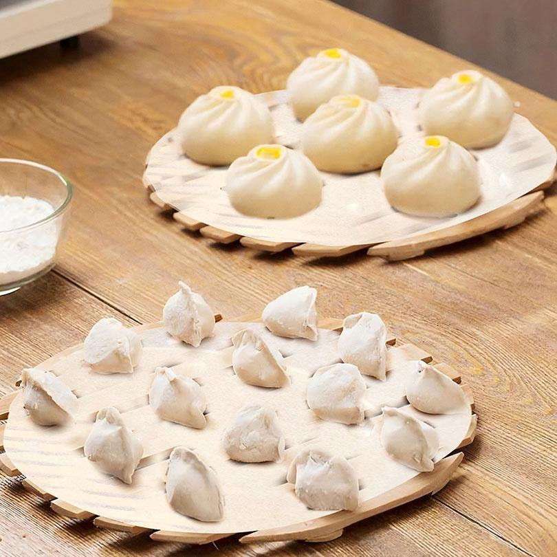Giấy lót chống dính hấp chiên Kokusai không lỗ 20.5cm 30tờ/túi chống dính món nướng món hấp hoặc lót nồi chiên không dầu