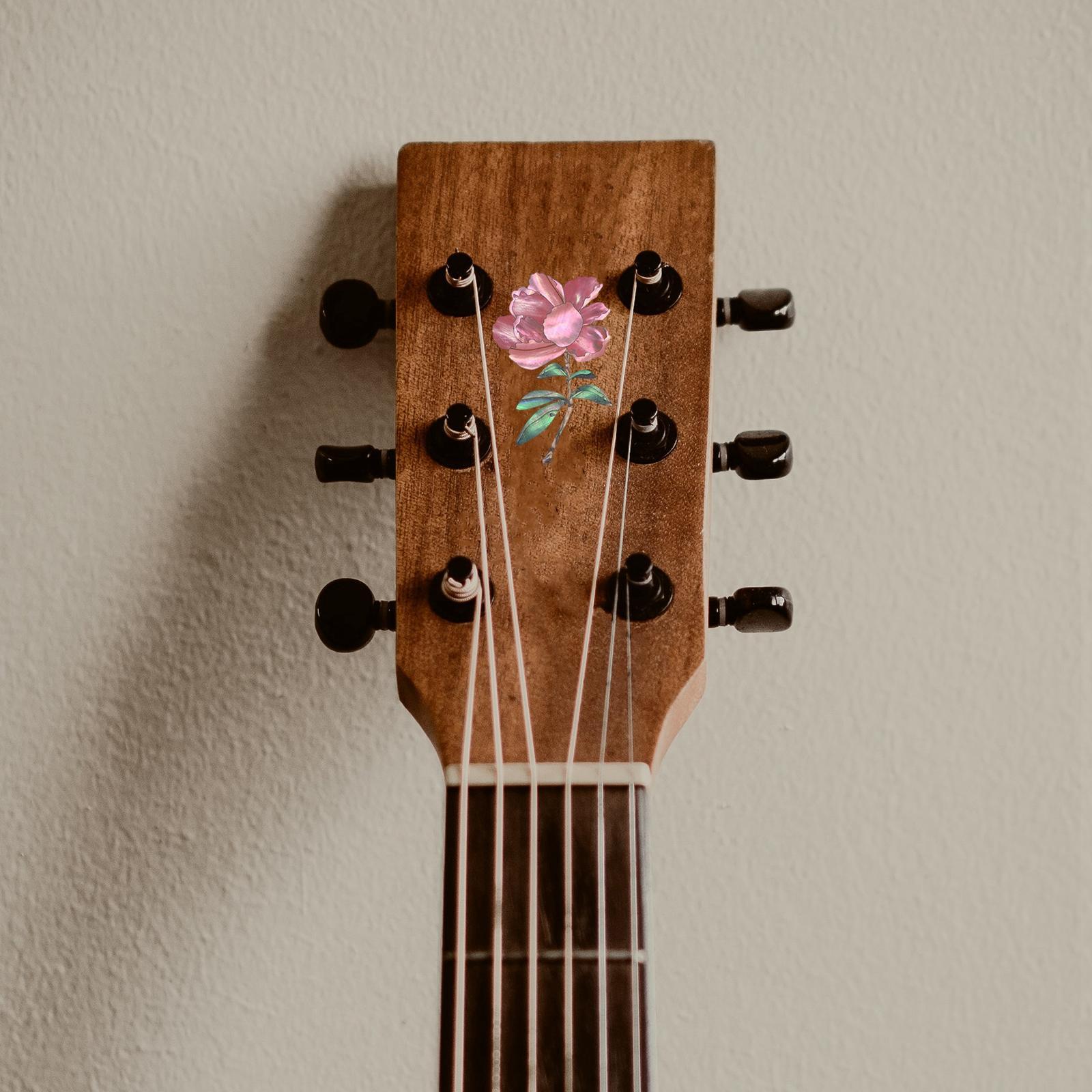 Guitar Stickers Fret Markers DIY Decoration Markers Gifts Red Flower