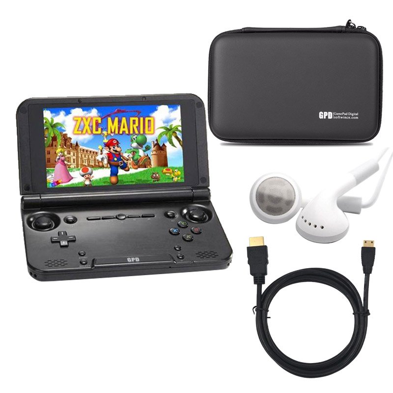 Combo Máy chơi game GPD XD Plus kèm case bảo vệ, cáp xuất HDMI, tai nghe - Hàng nhập khẩu