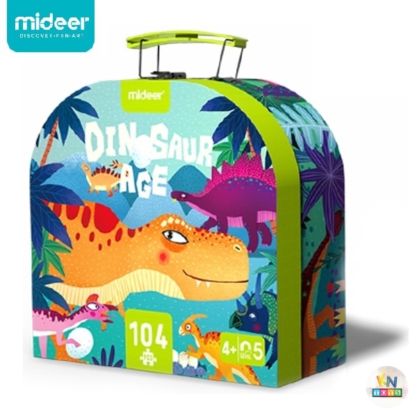 Đồ chơi ghép hình Mideer Puzzle MD3026 – Vali ghép hình Khủng long