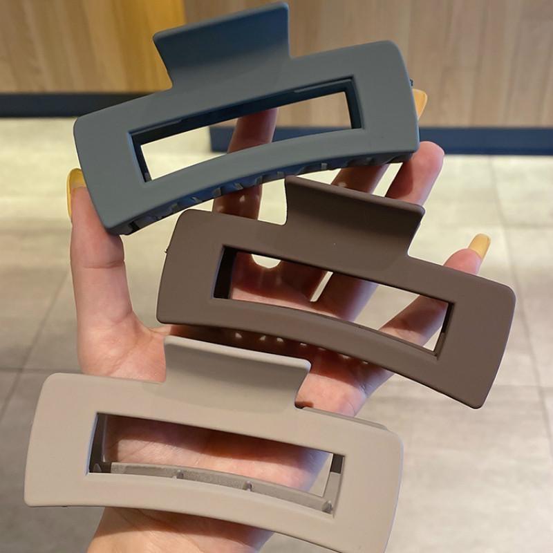 Kẹp tóc nhựa acrylic hình chữ nhật xinh xắn thời trang phong cách Hàn Quốc
