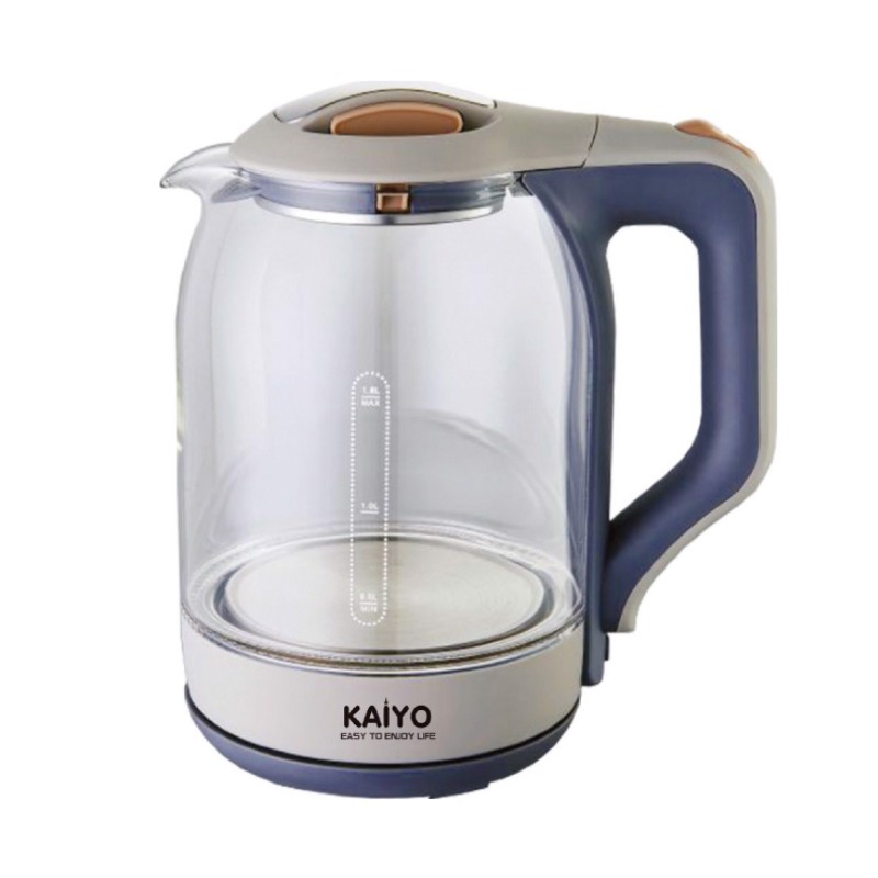 Ấm siêu tốc thủy tinh KAIYO 1,8L KY161 -  Hàng chính hãng