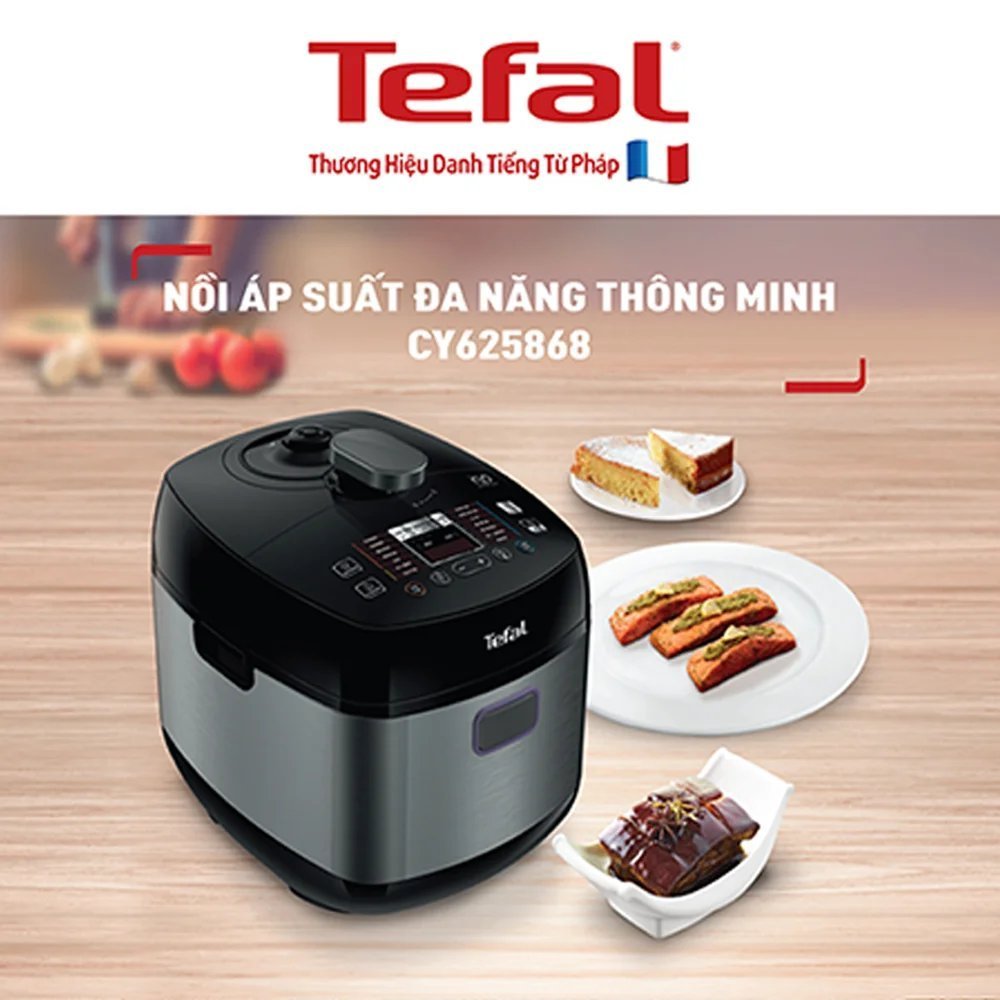 Nồi áp suất điện đa năng 5L Tefal Smart Pro CY625868 - Hàng Chính Hãng