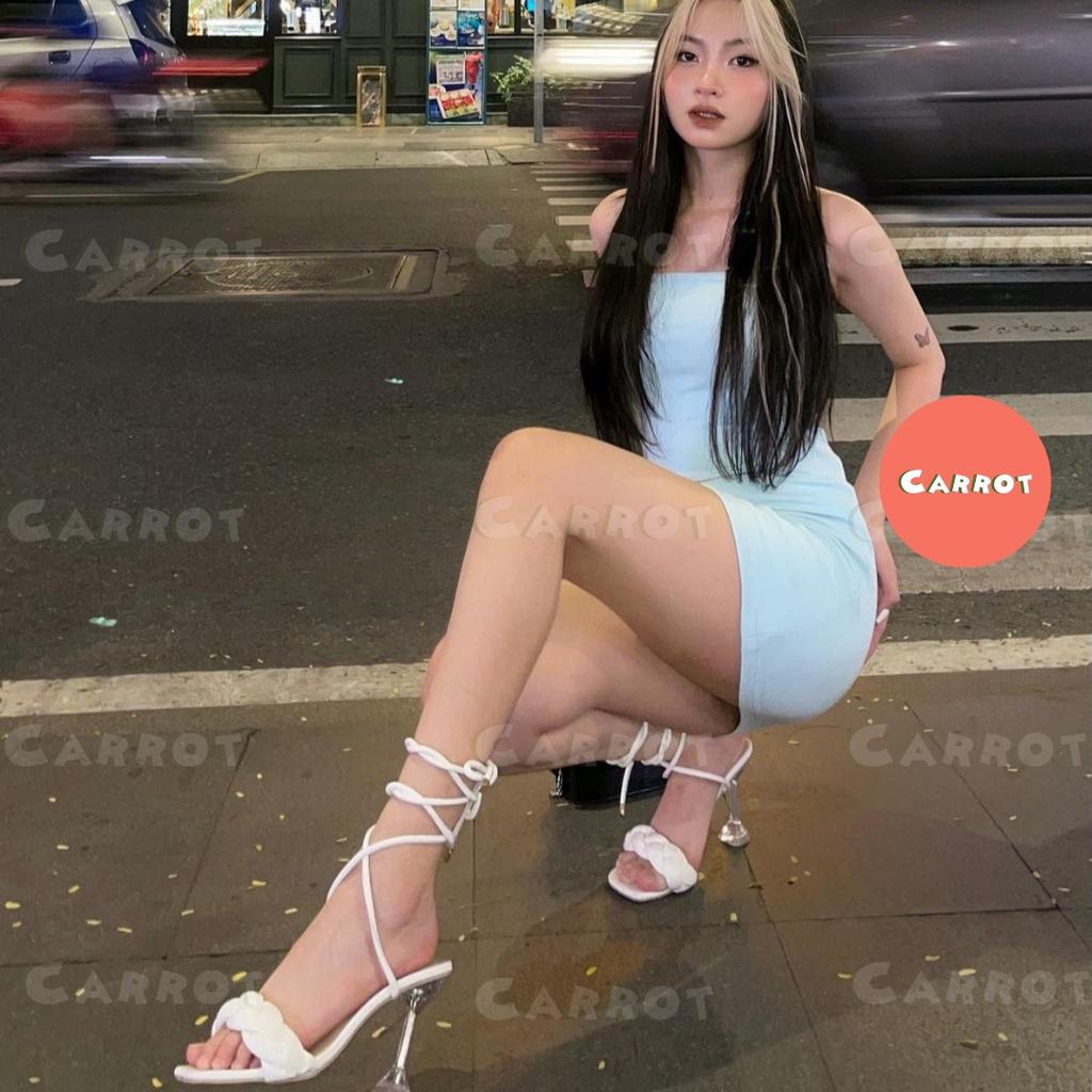 Đầm body sexy cúp ngực carrotxinhdep váy ôm eo ôm ngực màu đen màu xanh ngắn dự tiệc chất thun gân co giãn