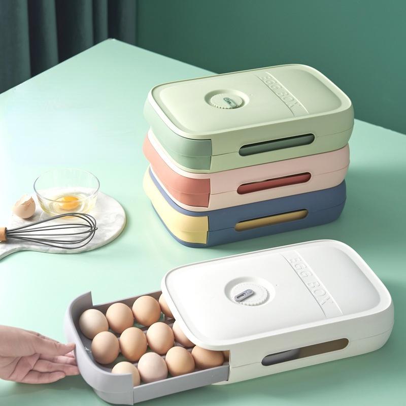 Hộp đựng trứng cuộn sáng tạo cho tủ lạnh nhà bếp