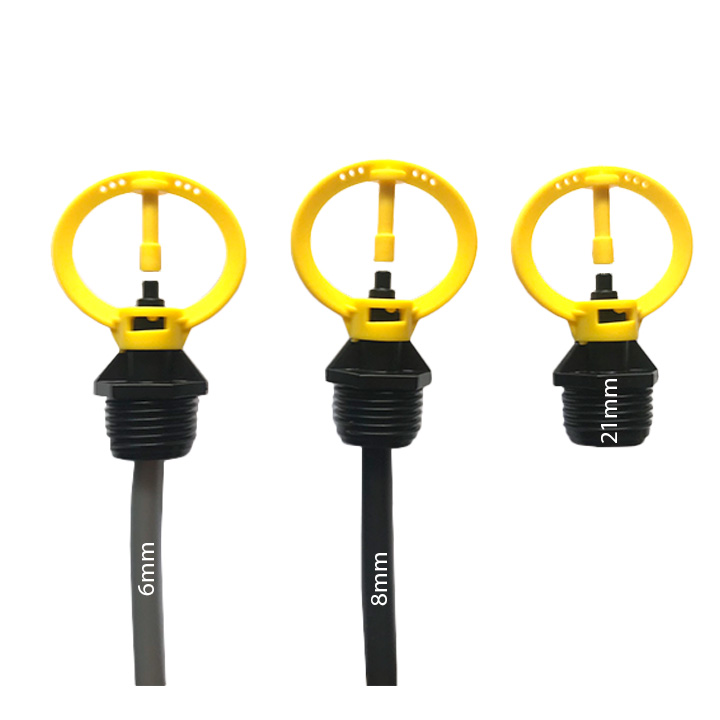 10 béc tưới phun sương tưới lan ren ngoài 21 mm, gắn vừa cả ống pe 6 li, béc chống