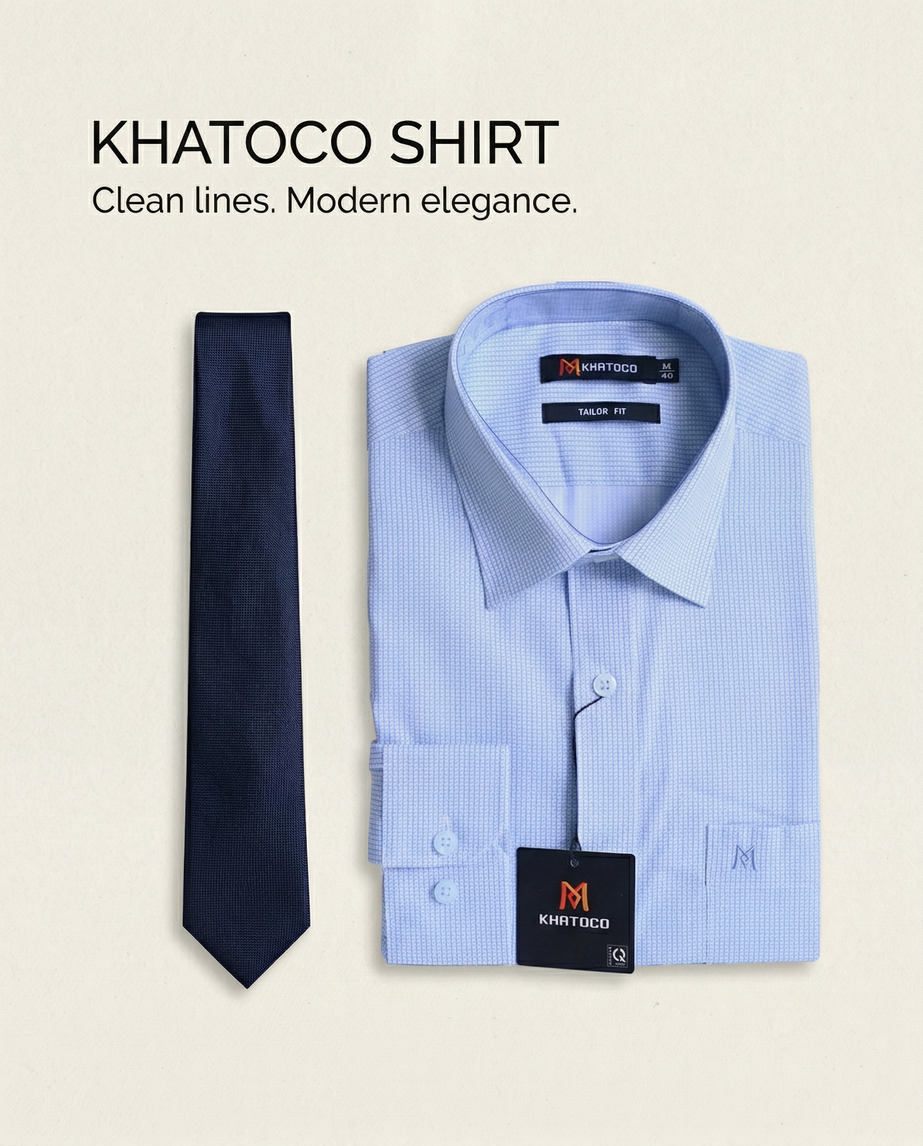 Áo sơ mi nam tay dài Khatoco (M-2XL)