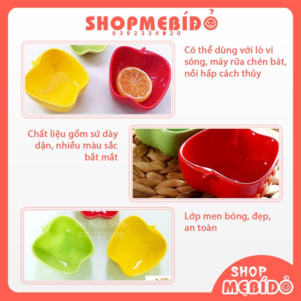 Bát Ăn Dặm Gốm Sứ Kiểu Nhật Hình Quả Táo Nhỏ Cho Bé