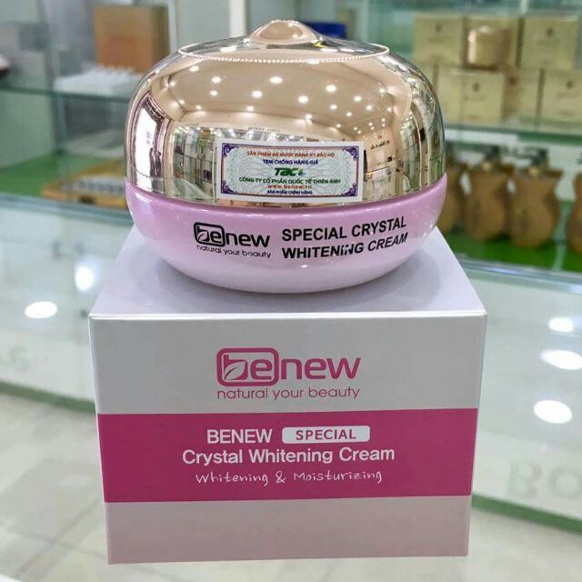 [Tặng kèm móc khoá] Kem dưỡng trắng da cao cấp Benew Special Crystal Whitening Cream Hàn Quốc 50ml