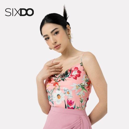 Áo hai dây lụa họa tiết hoa SIXDO