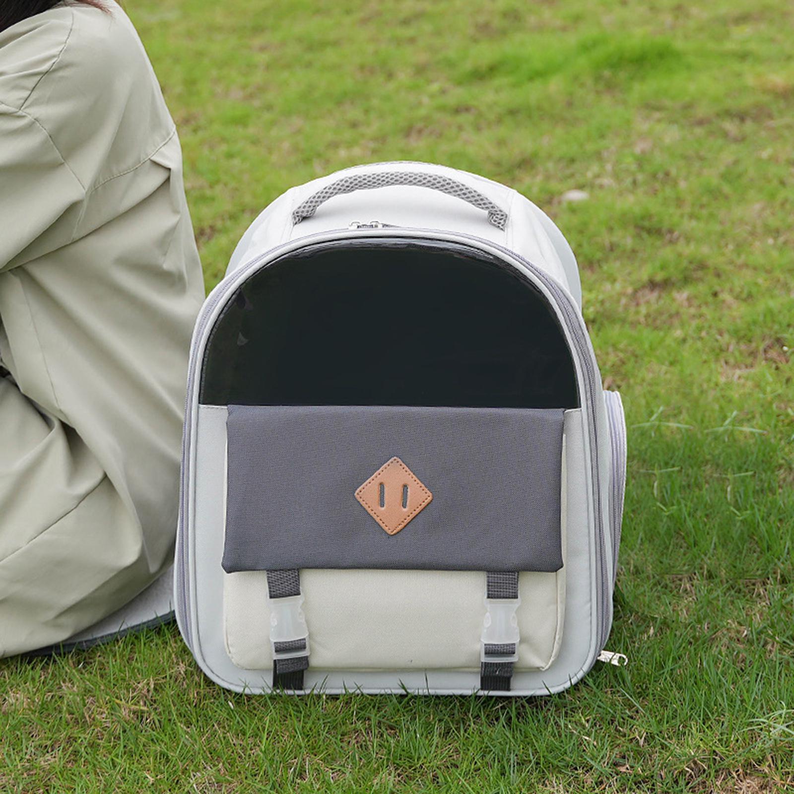 Portable Cat Carrier Backpack Ventilated Kitten Tote Dog Travel Bag Carrying Bag Dog Backpack for Walking Camping Hiking Traveling Outdoor
