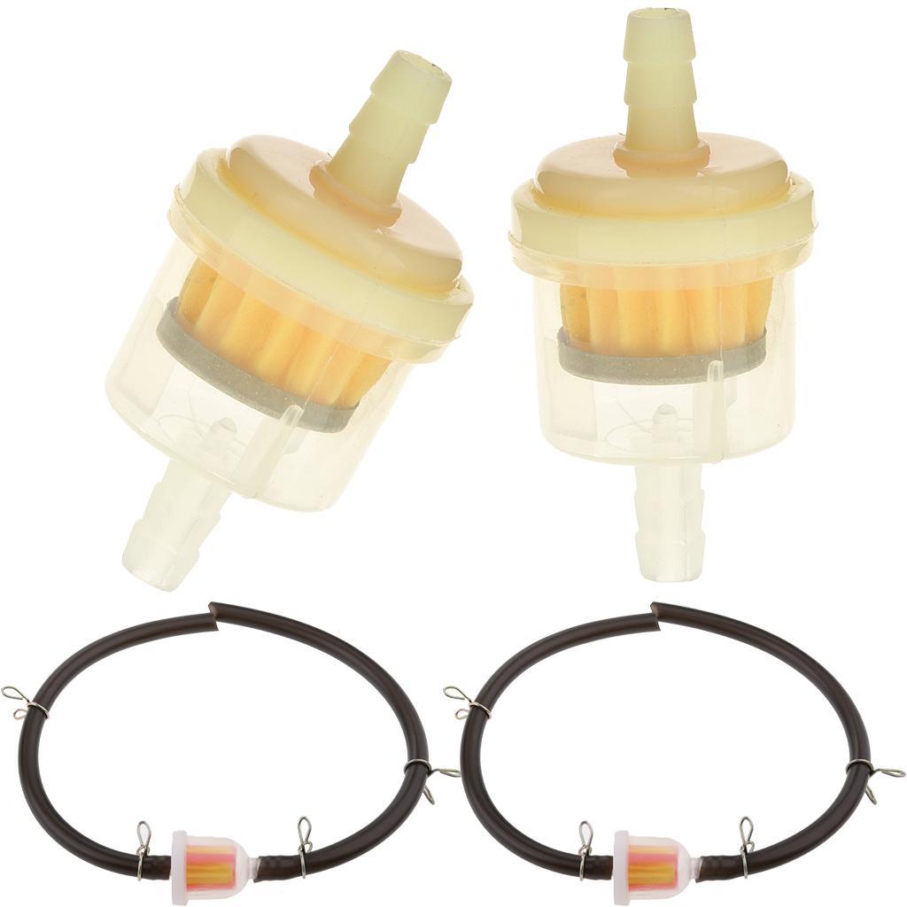 4Pcs 1/4" 6mm Motorcycle Hose Inline Fuel Gas Filter 47cc 49cc Dirt Bike ATV