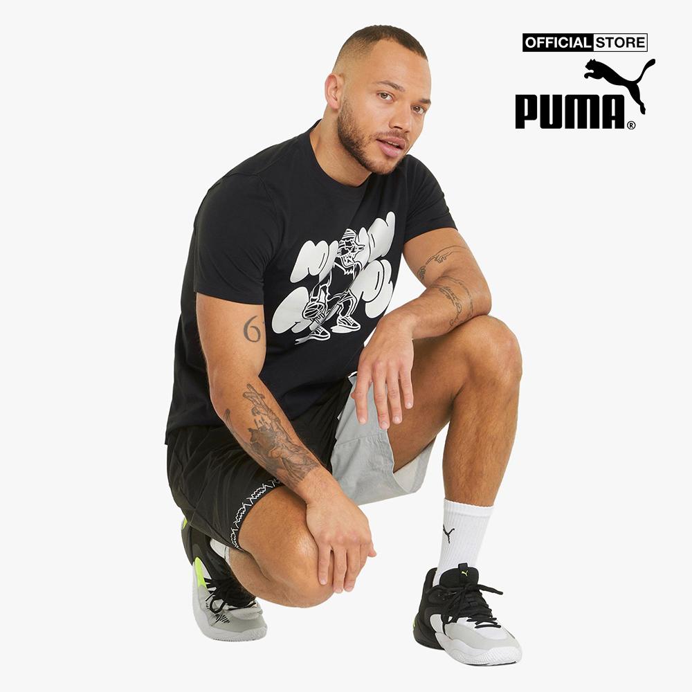 PUMA - Áo thun nam cổ tròn ngắn tay Qualifier Basketball 532106-12