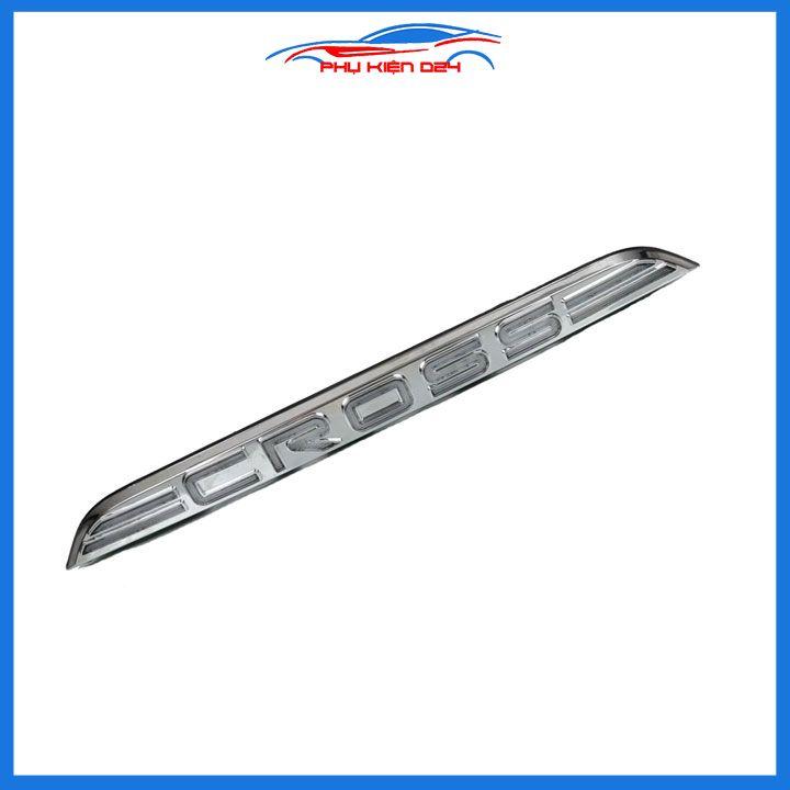 Ốp tay cốp sau có đèn led Toyota Cross 2020-2022 màu đen ánh sáng đỏ, màu trắng sáng vàng trang trí xe