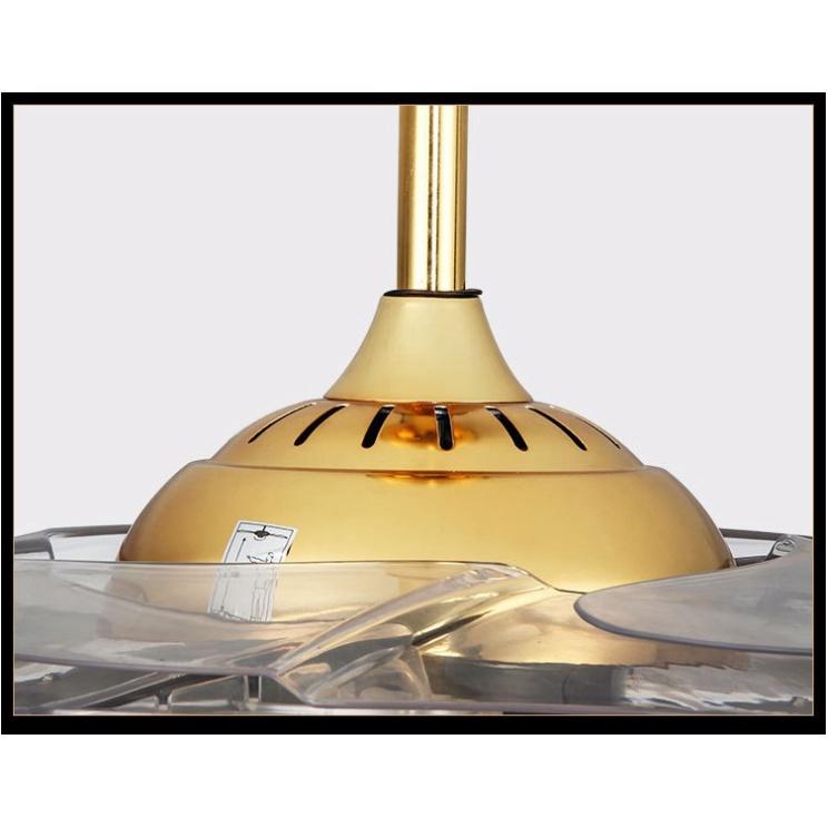 Quạt Trần nguyên nhân Công Lõi Đồn tiết kiệm ngân sách Điện, Có Đèn LED, Có Điều không chạm Tặng Móc cao su đặc treo quạ