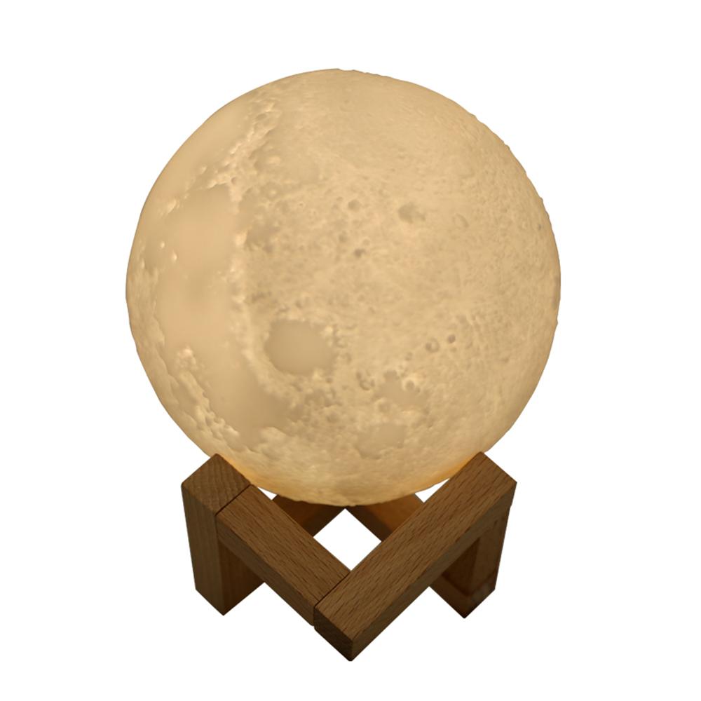 Máy làm ẩm không khí, khuếch tán tinh dầu, lọc sương có đèn LED hình mặt trăng, 880ml - Không có pin, có thể sạc lại