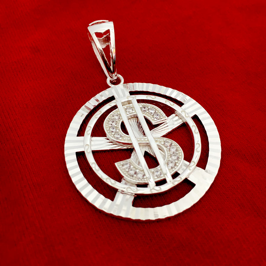 Mặt dây chuyền nam bạc măt chữ S phay sáng bóng trang sức Bạc Quang Thản - QTMDNA5