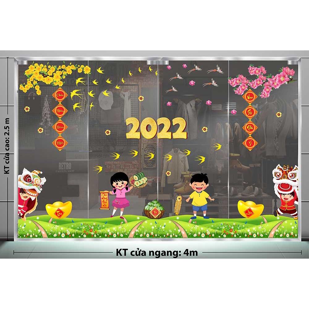 DECAL TRANG TRÍ TẾT TIỂU CẢNH TẾT 2022