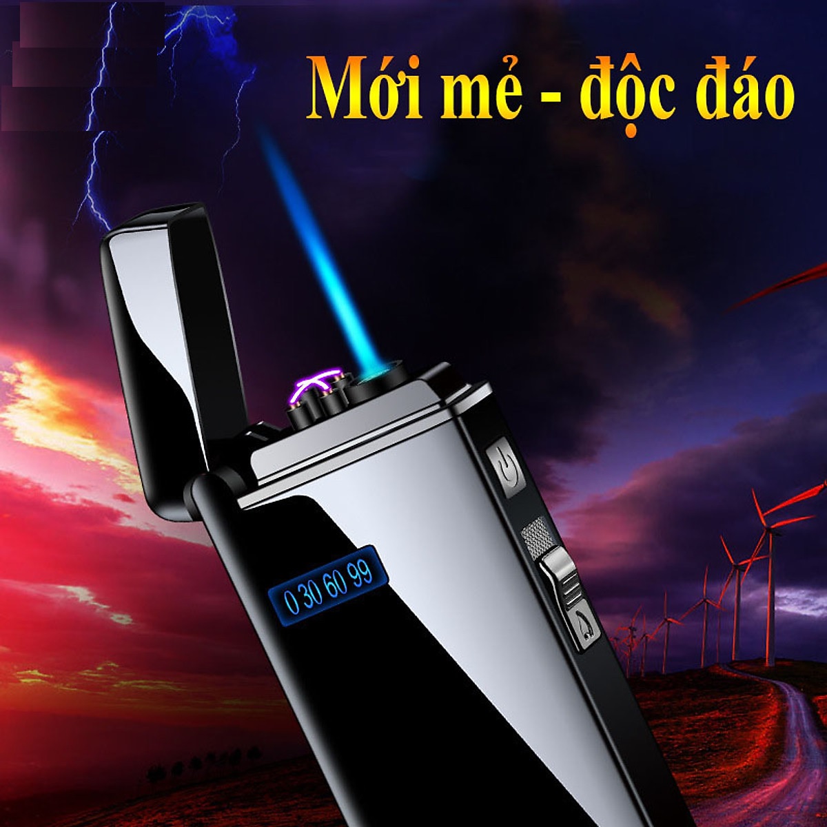 Bật lửa điện 2 chế độ vừa điện plasma vừa khò gas độc lạ