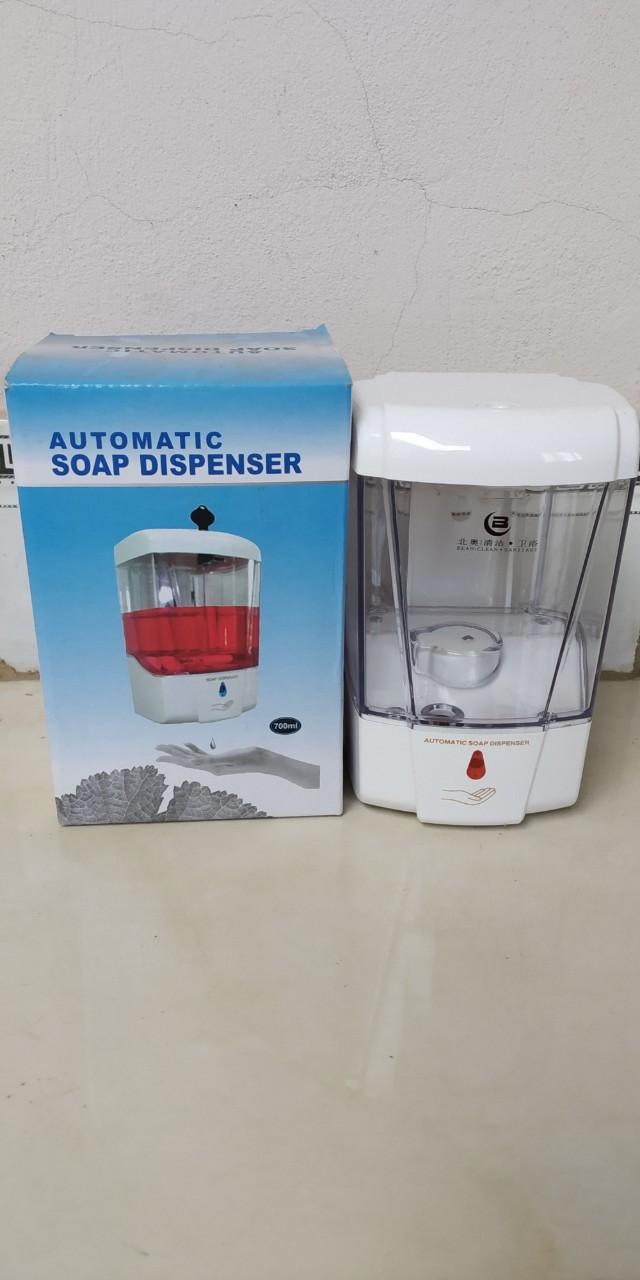 Bình đựng nước rửa tay tự động OK235 dung tích 700ml - chạy bằng pin - đựng xà phòng rửa tay, sữa tắm, dầu gội, nước khử khuẩn