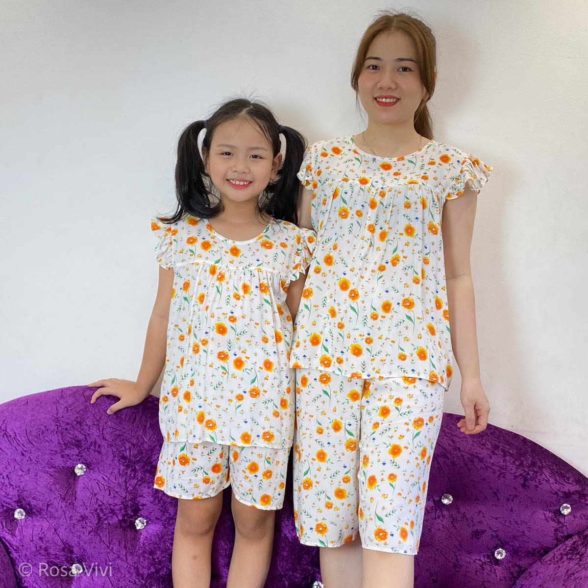 Đồ bộ mặc nhà vải tole lanh thoáng mát nhiều mẫu mã và họa tiết xinh xắn