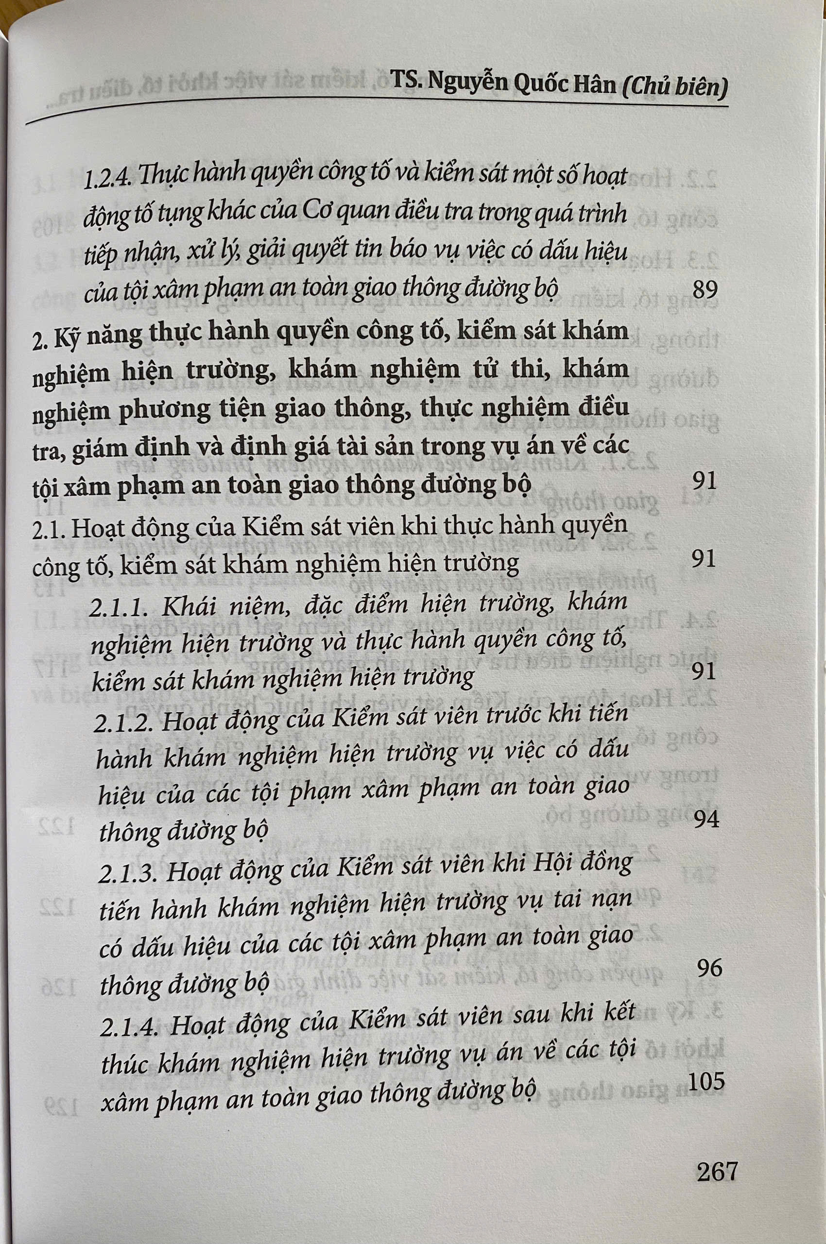 Kỹ Năng Thực Hành Quyền Công Tố, Kiểm Sát Việc Khởi Tố, Điều Tra, Truy Tố, Xét Xử Sơ Thẩm Vụ Án Về Các Tội X.  âm phạm An Toàn Giao Thông