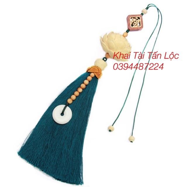 Dây , khánh treo xe hoa sen gỗ hoàng dương mệnh thủy , mộc