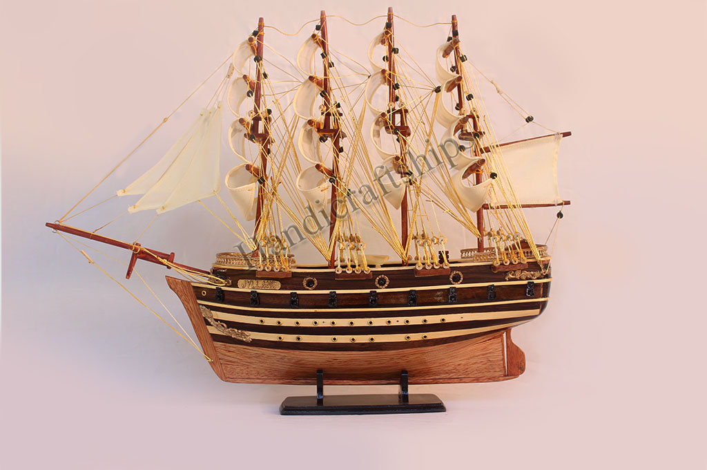 Mô hình thuyền buồm gỗ Jylland cao cấp 51cm (có video)