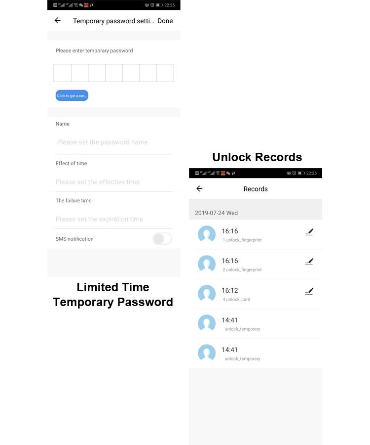 8 Ngôn Ngữ Điện Tử Tuya Wifi Tự Động Khóa Cửa Thông Minh Ứng Dụng TTLock Vân Tay Chống Nhìn Trộm Mật Khẩu Thẻ IC Chìa Khóa Kim Loại Mở Khóa