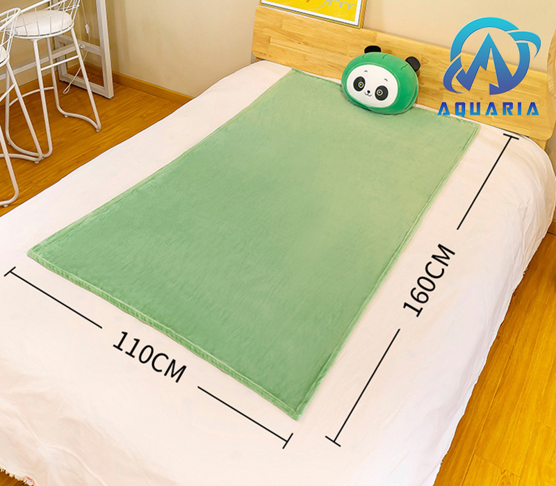 Combo Mền Gối Văn Phòng Đa Năng Tiện Dụng Kèm Chăn 3in1 Gối Đầu Hoặc Ôm Hình Gấu Trúc Mu Xanh Đáng Yêu 35cm