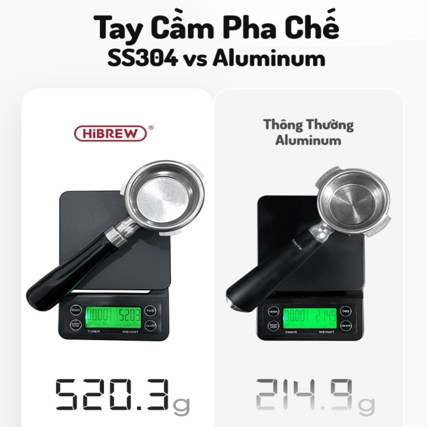 Máy pha cà phê Espresso chuyên nghiệp, thương hiệu Mỹ HiBREW cao cấp - H10A - HÀNG CHÍNH HÃNG