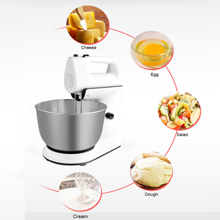 Máy trộn bột, đánh trứng cao cấp nhãn hiệu DSP KM3015 dung tích chứa 4 Lít, công suất 300W - Hàng Nhập Khẩu
