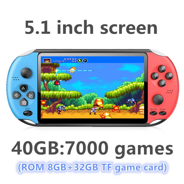 JXD 7 inch HD Màn hình lớn Quad Core Game Trò chơi trò chơi đôi tay chơi tay cầm tay